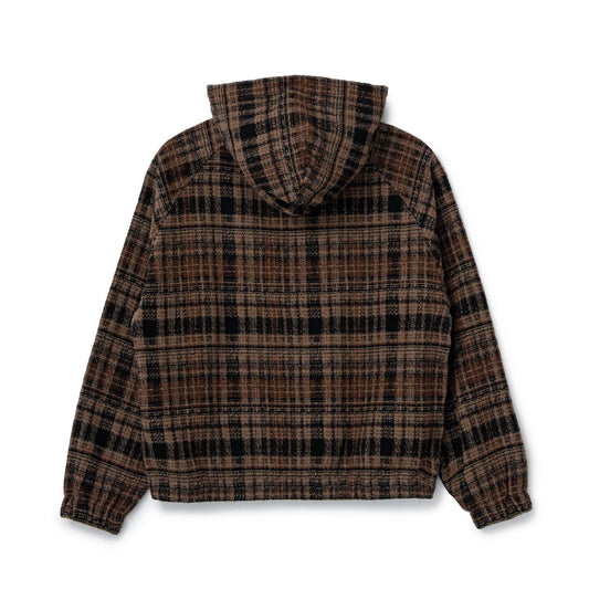 Heavy Check Zip Hoodie Brown