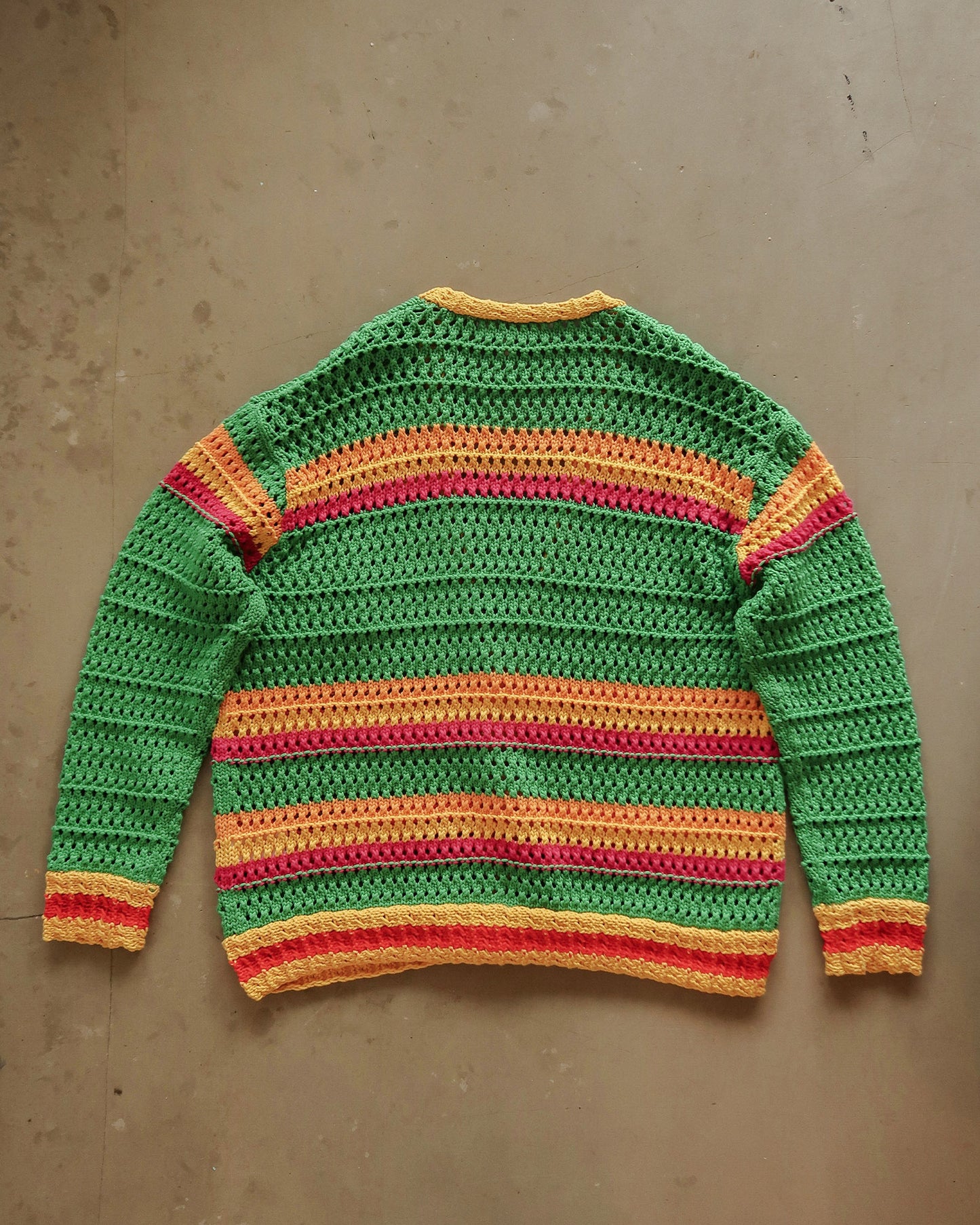 Cactus Crochet Mesh Knitted Cardigan