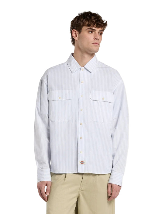Supima long-sleeve work shirt White