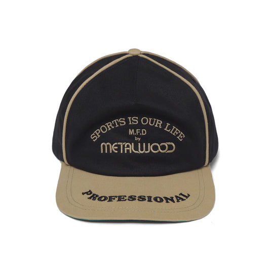 Professional Piping Snapback Hat Black