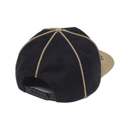 Professional Piping Snapback Hat Black
