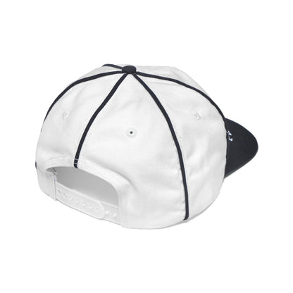 Professional Piping Snapback Hat White