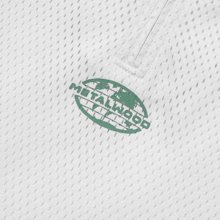 Quarter Zip Jersey Polo White