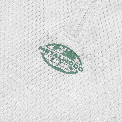 Quarter Zip Jersey Polo White