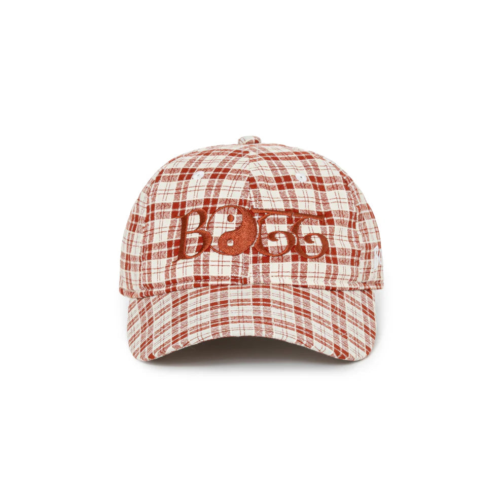 2Y Plaid 6-Panel Cap Red