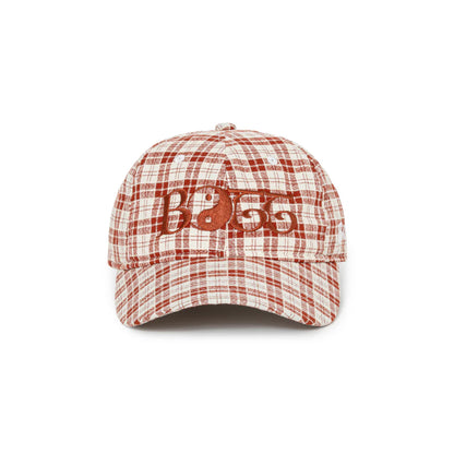2Y Plaid 6-Panel Cap Red