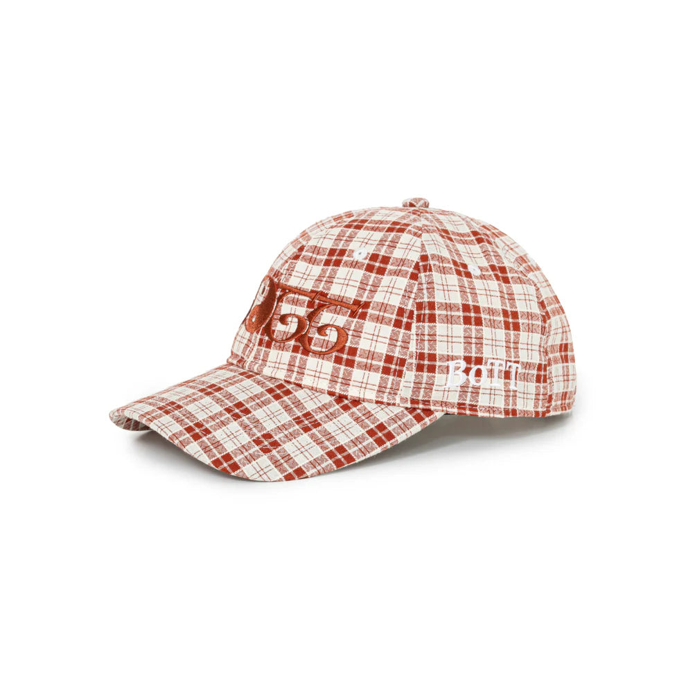 2Y Plaid 6-Panel Cap Red