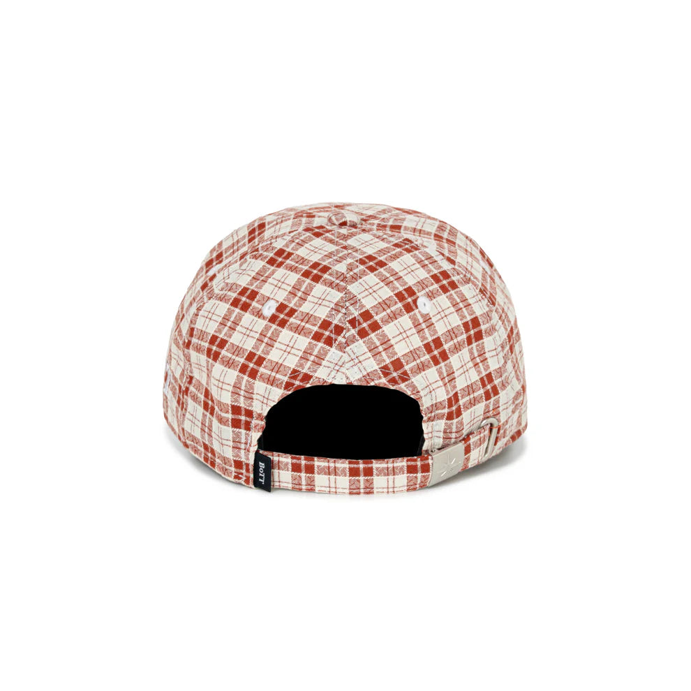 2Y Plaid 6-Panel Cap Red