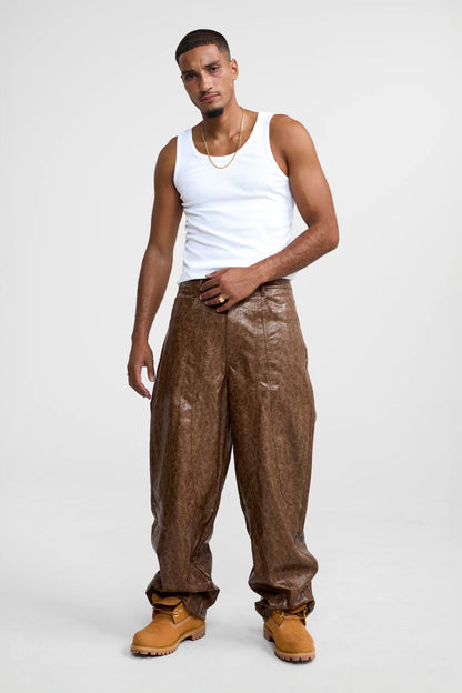 Diamante Faux Leather Pant