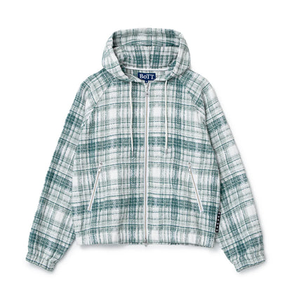 Heavy Check Zip Hoodie Light Green
