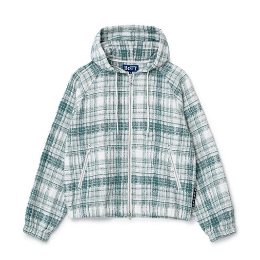 Heavy Check Zip Hoodie Light Green