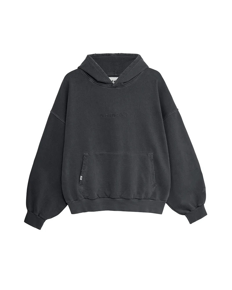Stone Washed Black Icon Hoodie