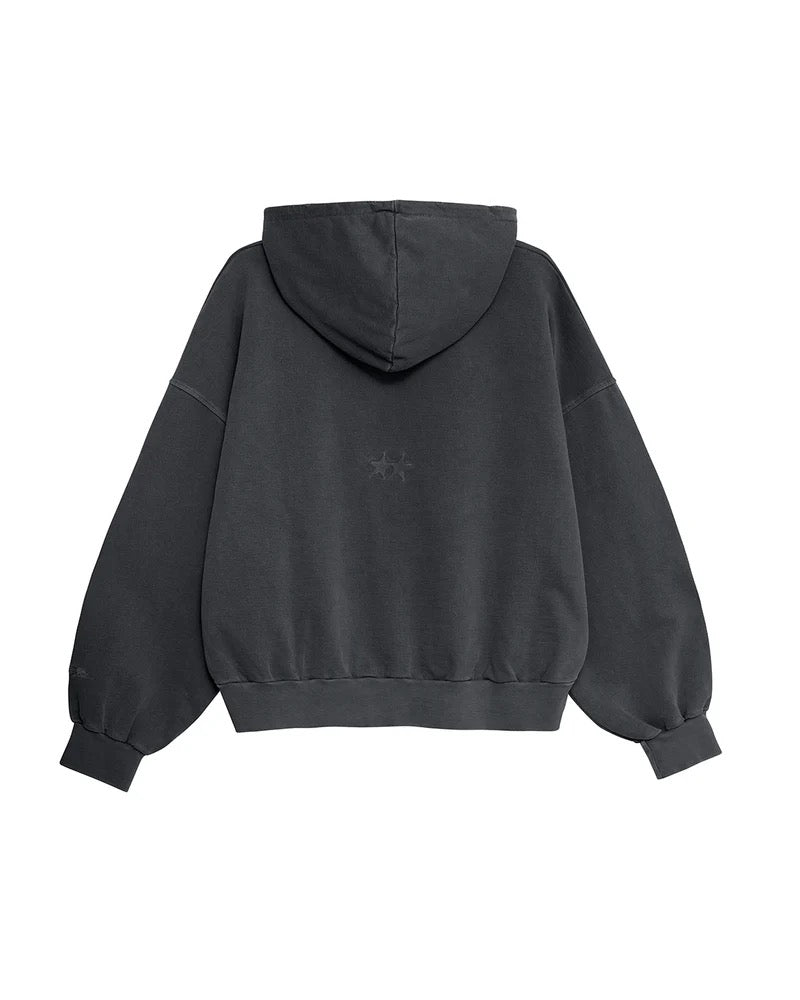 Stone Washed Black Icon Hoodie