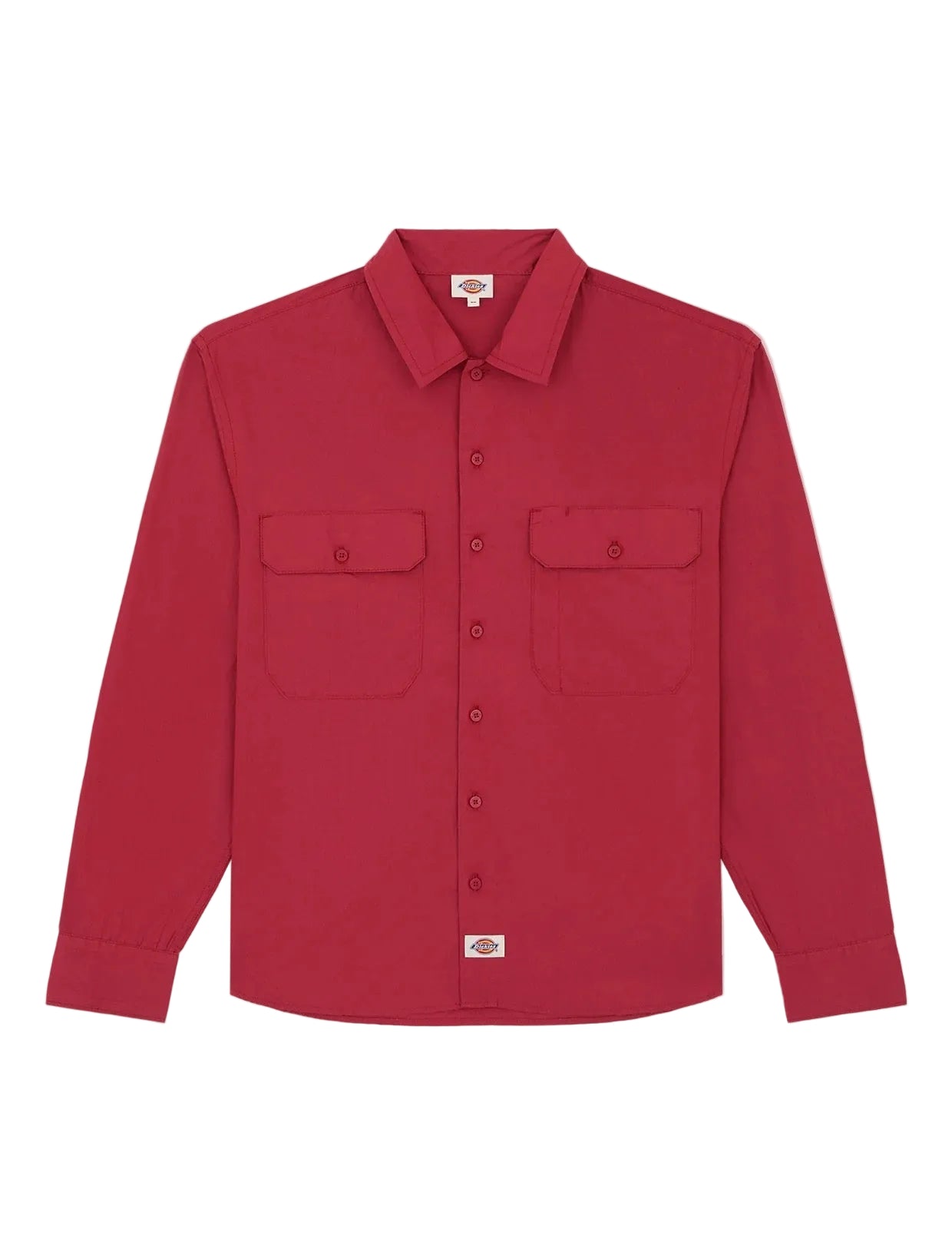 Supima long-sleeve work shirt Red
