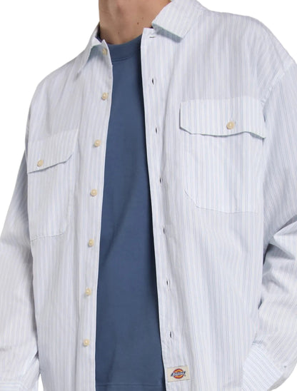 Supima long-sleeve work shirt White