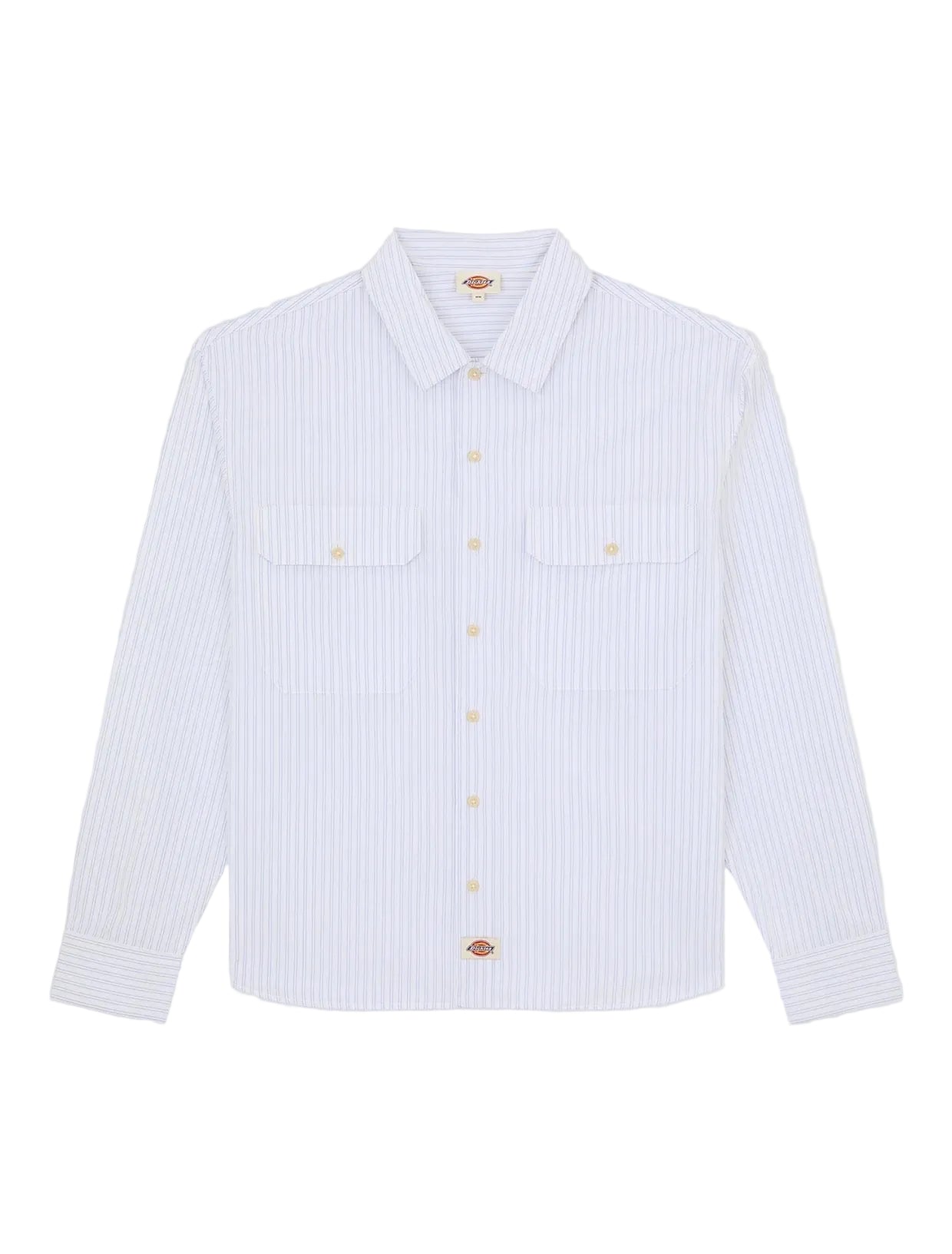 Supima long-sleeve work shirt White