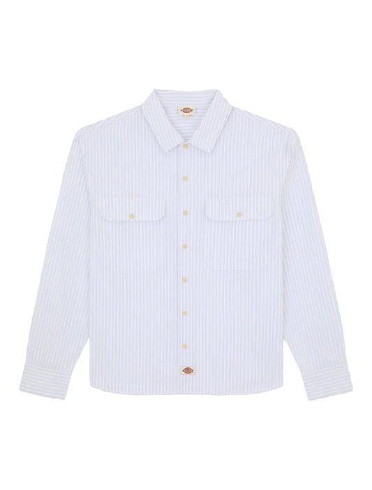 Supima long-sleeve work shirt White