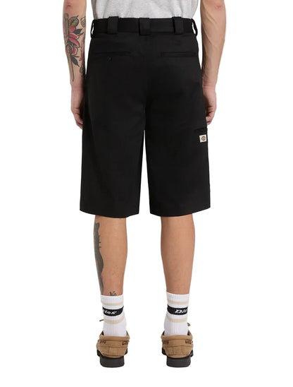 Hemp twill 13-Inch work shorts Black