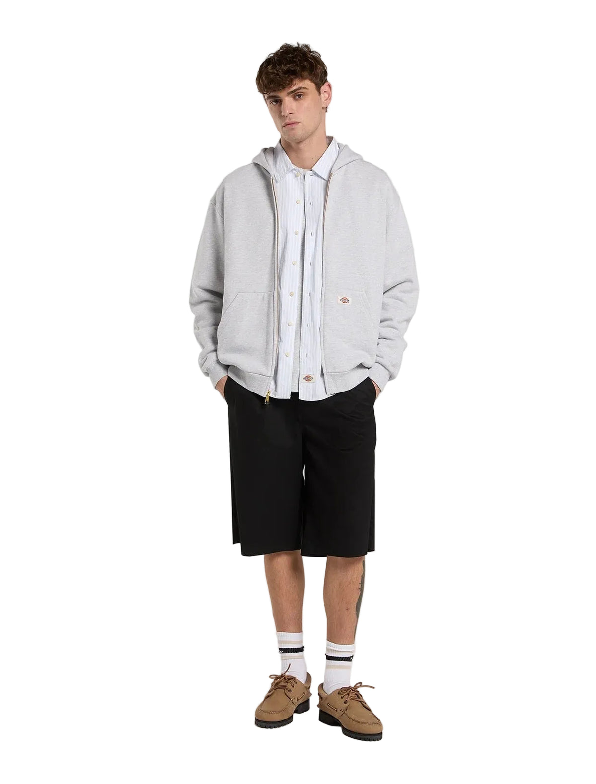 Hemp twill 13-Inch work shorts Black