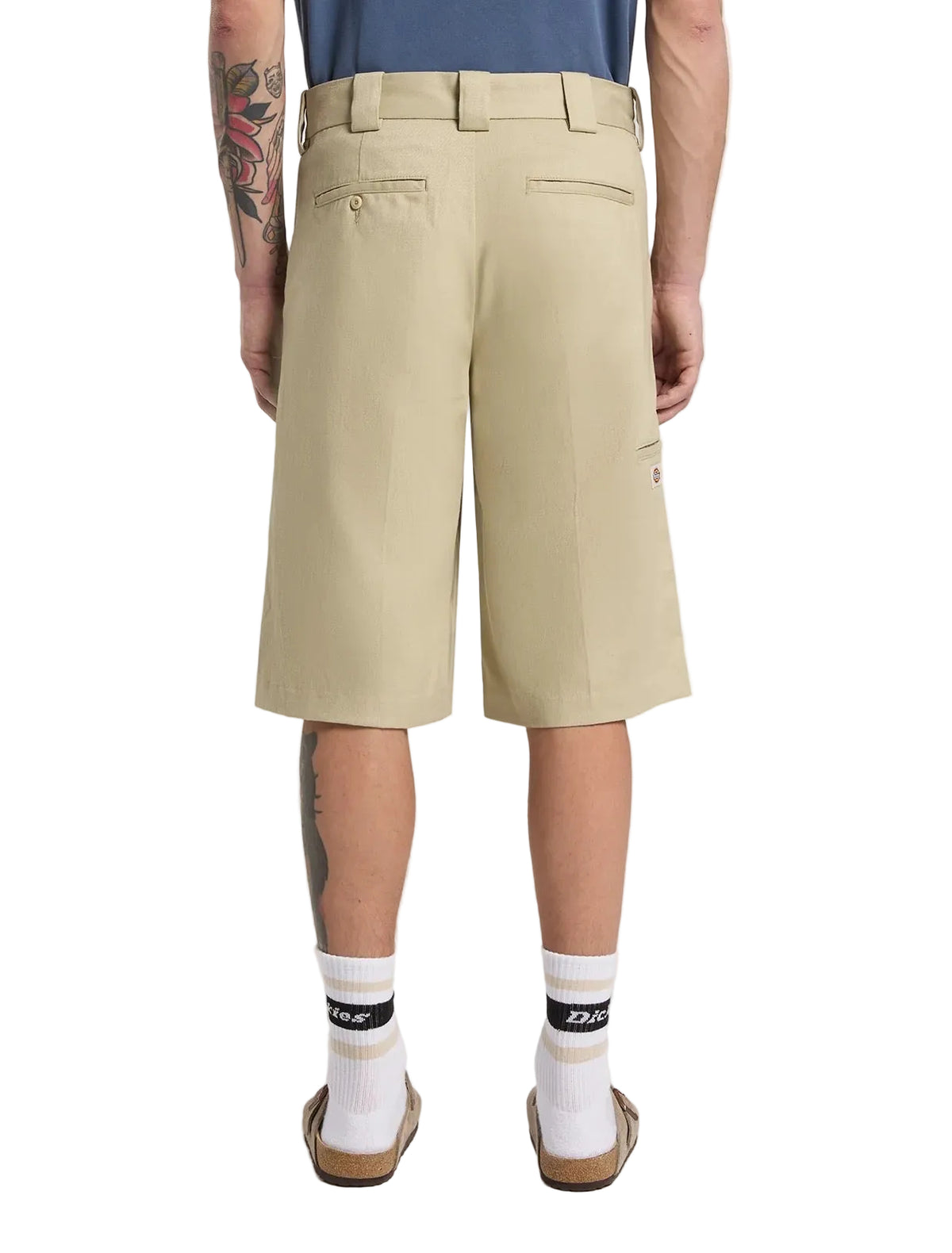 Hemp twill 13-Inch work shorts Beige