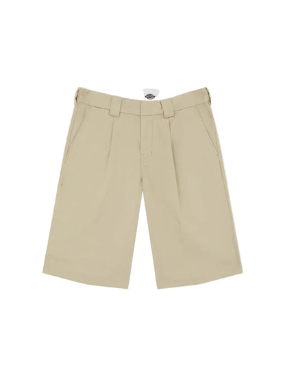 Hemp twill 13-Inch work shorts Beige