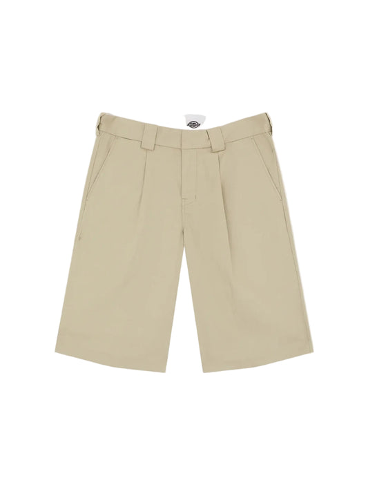 Hemp twill 13-Inch work shorts Beige