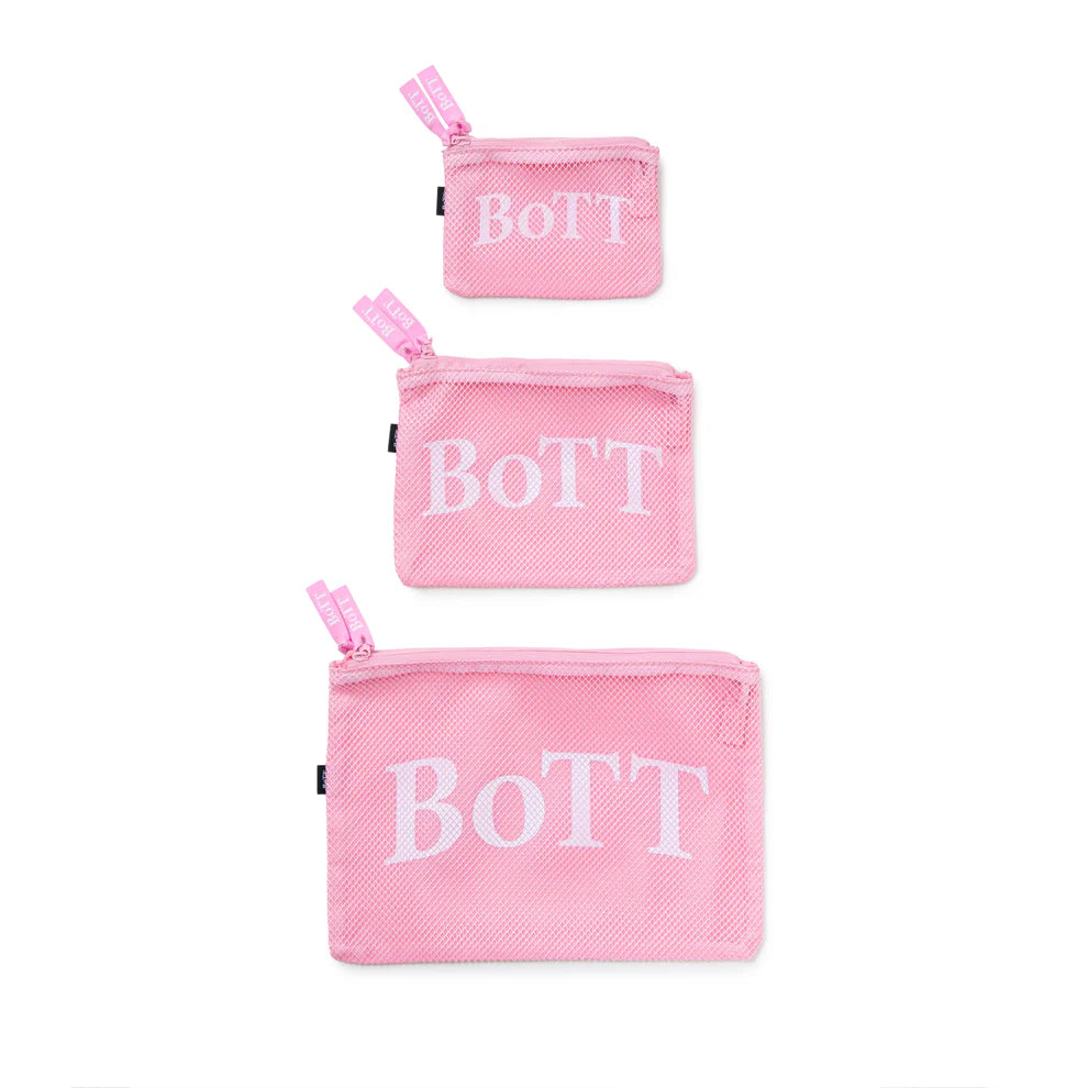 Mesh Pouch Set Pink