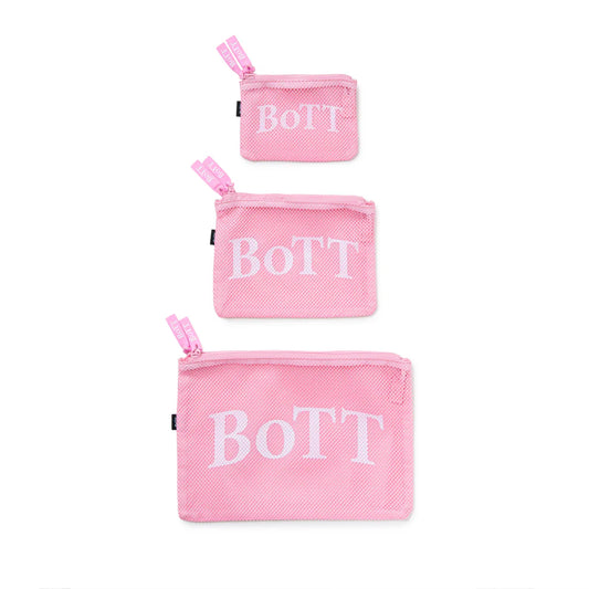 Mesh Pouch Set Pink