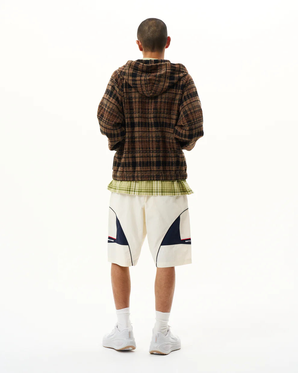 Heavy Check Zip Hoodie Brown