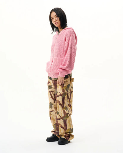Knit Zip Hoodie Pink