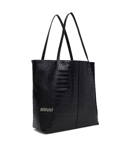 Metal Logo Stud Croc Tote