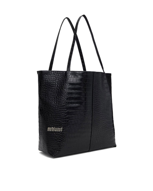 Metal Logo Stud Croc Tote