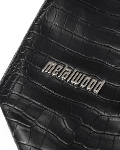 Metal Logo Stud Croc Tote