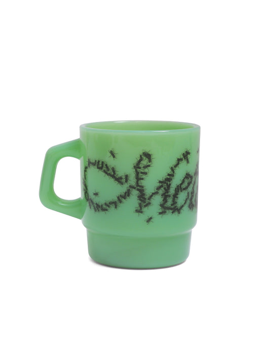 Flies Milk Glass Mug