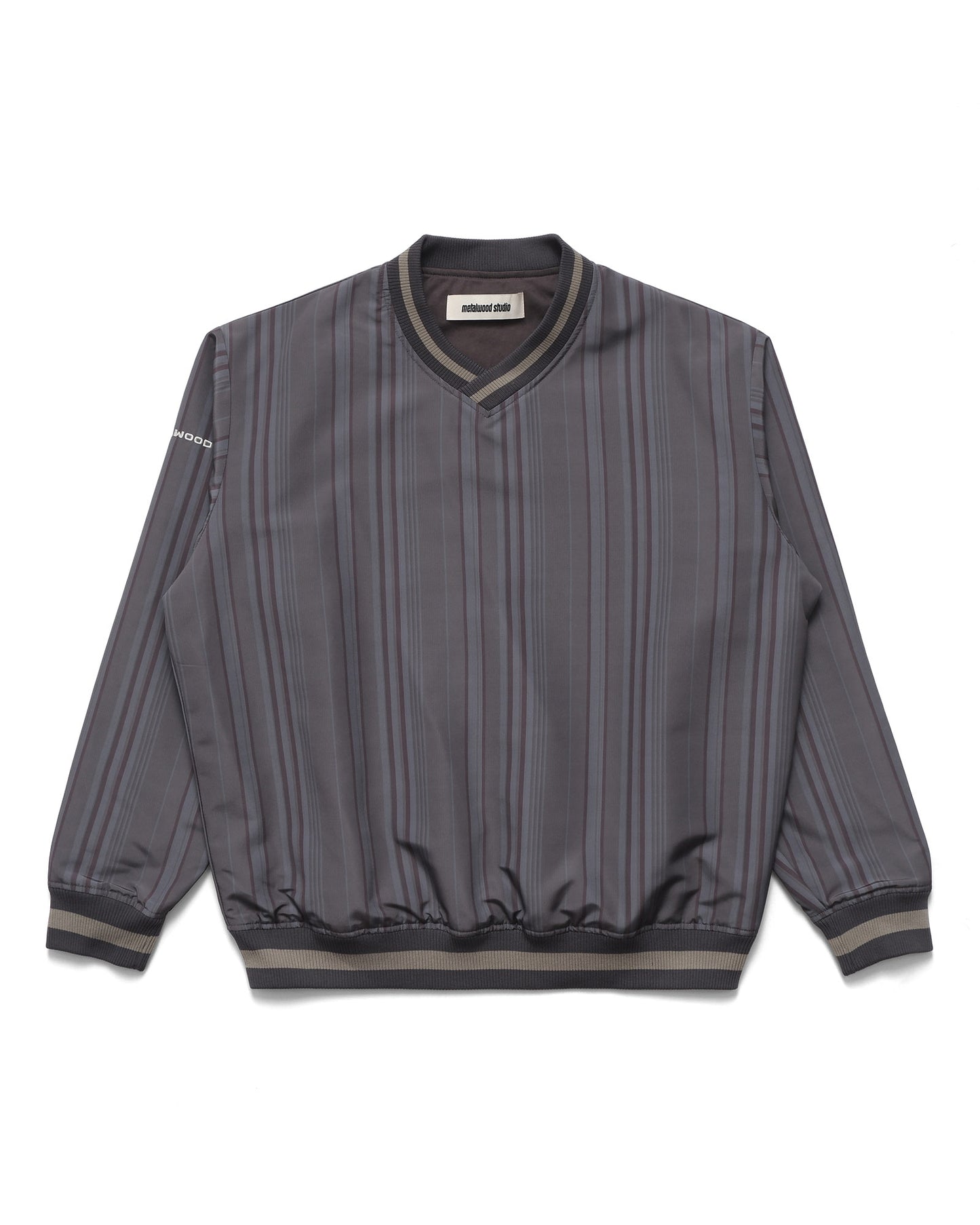 Lined V-Neck Pullover Windbreaker